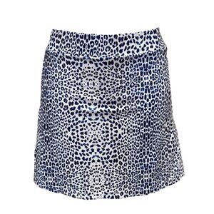 Smith & Quinn Navy & White Leopard Patterned Women's Golf Skort Size M